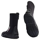 Dive Boots with Anti-Slip Sole 5mm Neoprene Diving Boots Water Boots for Men Women Neoprene Bootie for Snorkeling Scuba Diving Surfing Rafting Windsurfing