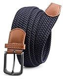 CHAOREN Stretch Belts for Men - Braided Elastic Golf Belt for Men 1 3/8"- Gift for Casual Jeans Shorts