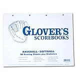 Glovers Scorebooks Baseball/Softball Scoring and Stats Sheets (30 Games)