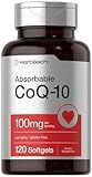 Horbäach CoQ10 100mg Softgels | 120 Count | Non-GMO and Gluten Free Supplement