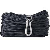 RainierSupplyCo Boat Anchor Rope - Double Braided Marine Rope Anchor Line - 50ft Nylon Boating Line with 316 Stainless Steel Thimble and Heavy Duty Marine Grade