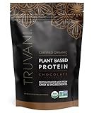 Truvani Organic Vegan Protein Powder | Chocolate | 20g Plant Based Pea Protein | 18 Servings | Keto | Gluten & Dairy Free | Low Carb | No Added Sugar