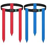 HASITE Flag Football Belts - 2 Sets of Adjustable Flag Football Set, Contains 6 Football Flags, Perfect for Youth Adults and Children To Capture The Flag
