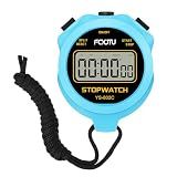 FCXJTU Digital Simple Stopwatch Timer, No Bells, No Alarm, Simple Basic Operation, Silent, Clear Display, ON/Off, Large Display for Running Training Sports Kids Coaches Referees Teachers