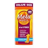 Metamucil 4-in-1 Psyllium Husk GLP-1 Friendly Fiber Supplement, Sugar-Free, 180 teaspoons, Orange Flavored, Daily Fiber Powder for Digestive Health, made with Plant-Based Psyllium Husk Fiber