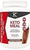 KetoLogic Keto Meal Replacement Shake Powder for Optimal Results + MCT Oil + Grass-Fed Whey - Perfectly Formulated Macros for Ketosis - 20 Servings - Chocolate