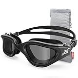 ZIONOR Swim Goggles, Upgraded G1 Polarized Swimming Goggles UV Protection Anti-fog Adjustable Strap for Men Women Adult Indoor or Outdoor (Polarized Smoke Lens)
