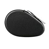 MiOYOOW Table Tennis Racket Case, Hard Shell Ping Pong Storage Bag Ping Pong Paddles Case with Zipper Can Hold 2 Short-Handled Rackets or 1 Long-Handled Racket