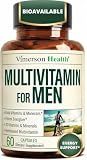 Multivitamin for Men – Methylated Multivitamin – Daily Wellness – 60 Caps | Bioavailable Daily Mens Multivitamins & Multiminerals – B Complex, Vitamin C, D, B12 & Zinc – Easy-Swallow & No Stomach Upset