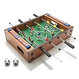 Saycker Table Foosball, Mini Football Table Soccer Tabletops Wood Football Table Top w/Footballs, Game Accessories for Adults Family Night Parties Entertainment
