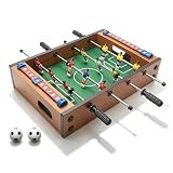Saycker Table Foosball, Mini Football Table Soccer Tabletops Wood Football Table Top w/Footballs, Game Accessories for Adults Family Night Parties Entertainment
