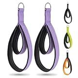 Wonderful Day 2PCS Pilates Straps for Reformer, Comfortable Enhanced Thickness, Fitness Pilates Double Loop Exercise Straps for Home Gym Workout(Purple)