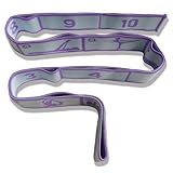 Aozora Stretch Bands for Exercise, Elastic Yoga Stretching Strap, Flex Strap 10 Loops for Physical Therapy, Pilates, Yoga, Dance & Gymnastics Exercise and Flexible Pilates Stretch Band (Purple)