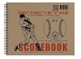 Perfect Strike Baseball Scorebook with Rules and Scoring Instructions. Heavy Duty. Youth or Adult Baseball and Softball. LS-10:9. (1 Book)