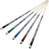 SYNCSHOT Pool Cue Set of 5 - Pool Sticks for Adults, 58" 18~21Oz Maple Wood Pool Cues, 5 Weights, for Professional Billiard Players, Cue Stick for Bars and Home Billiard Halls