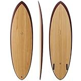 nanazero Wood Skin Surfboard Hybrid HB01 Twin Egg 6'0", Durable and Light-Weight Structure