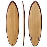 nanazero Wood Skin Surfboard Hybrid HB01 Twin Egg 6'2", Durable and Light-Weight Structure