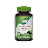Nature’s Way Chlorofresh Chlorophyll Gummies, Supports Healthy Skin and Body Detox*, Internal Deodorant*, Orchard Fruit Flavored, 60 Gummies