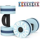 Sportneer Water Weights Aquatic Exercise Dumbbells Water Dumbbell Aerobics Workouts Set of 2 EVA Foam Pool Weights Dumbbells Set Aqua Fitness Barbells Equipment for Water Aerobics Weight Loss