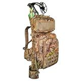 AUSCAMOTEK Bow Hunting Backpack for Archery – Compound Bow & Arrow Pack with Quiver Holder, Multi-Pocket Storage, Camo Gear Bag for Bowhunters