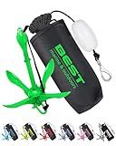 Best Marine and Outdoors Kayak Anchor, 3.5 Pound Anchor System Kit for Kayaks, Canoes, SUP Paddle Boards & Jet Skis, Fishing, Boating & Kayaking Accessories (Green)