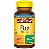 Nature Made Vitamin B12 500 mcg, Dietary Supplement for Energy Metabolism Support, B12 Vitamins 500 mcg, 200 Tablets, 200 Day Supply