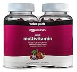 Amazon Basics Adult Multivitamin Gummies, Mixed Berry & Cherry, 150 Gummies, 75-Day Supply, Pack of 2 (Previously Solimo)