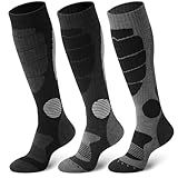 Clothclose Ski Socks-3 Pairs Warm Merino Wool Snowboard Socks for Mens Womens in Cold Weather for Cycling Skiing Hiking