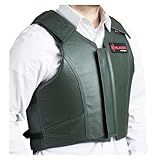 HILASON Safety Bull Riding Vest Protective Leather Hunter Green | Equestrian Protective Vest | Unisex Vest |Rodeo Vest Unisex