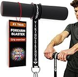 Vikingstrength Forearm Strengthener with Patented Thick Handles - Wrist Roller for Forearm Exercise, Grip Strength, and Injury Prevention