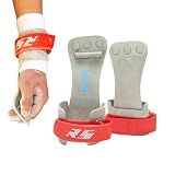Reisport High Bar Grips for Men & Boys, Leather, Hook Loop, Small
