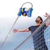 BOARDEE Volleyball Spike & Passing Trainer – Adjustable Training Aid with Ball Holder & Bump Pass Stick – Portable Volleyball Coaching Equipment for Serving, Spiking, Passing & Setting Practice