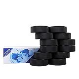 Golden Sport Ice Hockey Pucks, 12pcs, Black, High Grade Pucks