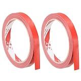 PATIKIL Table Tennis Side Tape, 2 Pack Ping Pong Edge Tape Protect The Edges of Rubber & Blade Available in 20 Rackets(10m) for Table Tennis Paddles, Red (12mm Wide)