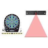 Viper Ion Electronic Dartboard, Illuminated Segments, Light Based Games, Green and Blue Segment Colors, Ultra Thin Spider to Increased Scoring Area & Line Marker, Battery Operated