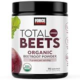 Force Factor Total Beets Organic Beetroot Powder Superfood to Boost Daily Nutrition, USDA Organic, Vegan, Gluten-Free, and Non-GMO Beet Supplement, Unflavored, 90 Servings