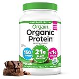 Orgain Organic Vegan 21g Protein Powder, Creamy Chocolate Fudge, 2.03 lb