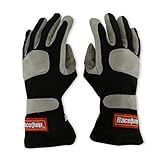 RaceQuip® 351005RQP 351 Series Driving Gloves - SFI 3.3/1 - Black/Gray - Large
