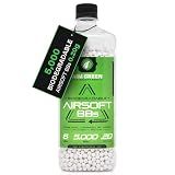 Aim Green Biodegradable Airsoft BBS, Premium-Grade 6mm Airsoft BBS, 20g, 25g, 32g, 36g, 40g, 2,500, 5,000, 10,000 Count
