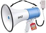 Pyle Megaphone - Portable PA Bullhorn - Built-in Siren, 50W Adjustable Volume Control in 1600 Yard Range, Ideal for Any Outdoor Sports, Cheerleading Fans & Coaches Or Safety Drills