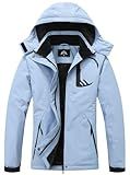 MOERDENG Women's Snow Ski Jacket Warm Winter Coat Waterproof Snowboarding Jacket Mountain Hiking Winter Jacket