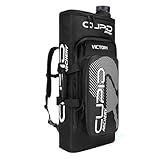 LWANO Archery Backpack Takedown Recurve Bow Case, Protective Foam Padding Bow Bag for Gear & Accessories with Arrow Tube (Black)