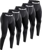 5 Pack Men's Compression Pants Performance Leggings Tights Baselayer S