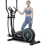 Dripex Elliptical Exercise Machine, Hyper-Quiet Magnetic Elliptical Machine for Home, 15.3" Stride Elliptical Training Machines with 16 Levels Resistance, 17.64LBS Flywheel, Pulse Sensor