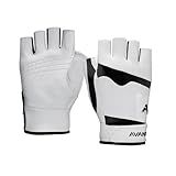 Avantic Pickleball Gloves for Men & Women, Fingerless Glove Right or Left Hand – Padel Tennis & Pickleball Gear + Accessories (White, L, Right)