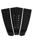 Abahub 3 Piece EVA Surfboard Deck Traction Pads with Kicker for Stomp Skimboards, Surf Boards, Funboard, Fish Board, Black