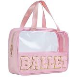 Ballet Bag Preppy Stuff Ballet Gifts Chenille Letter Bags Makeup Cosmetic Bags ballet bags for girls 4-6 Waterproof Organizer Storage Case Gifts for Team Girls Women (STB-FS-BALLET, STB-FS-BALLET)