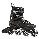 Rollerblade Zetrablade Men's Adult Fitness Inline Skate, Black and Silver, Performance Inline Skates , US Men's 8