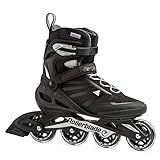 Rollerblade Zetrablade Men's Adult Fitness Inline Skate, Black and Silver, Performance Inline Skates , US Men's 8