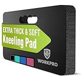 WORKPRO Extra Thick Kneeling Pad, Soft Foam Cushioning for Knee, Large Foam Kneeler Mat for Gardening, Bathing Baby, Workout Supplies, 17.5 x 11 x 1.5 in, Black